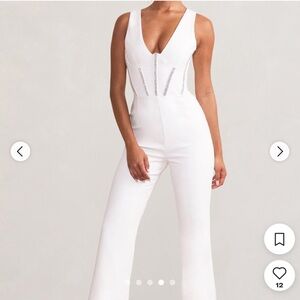 Club L London White Jumpsuit